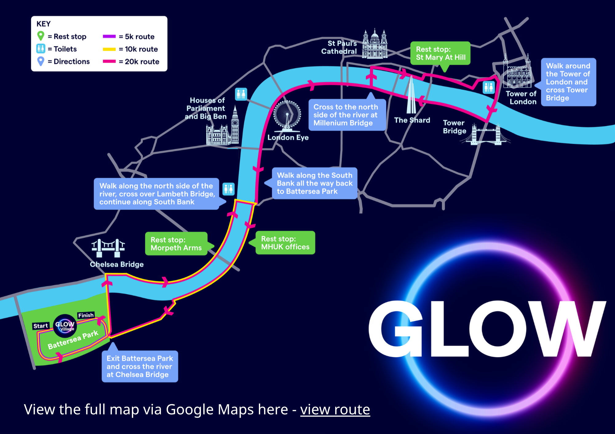 GLOW London map